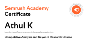 semrush keyword research certification