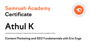 semrush seo certification