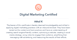 hubspot academydigital marketing certification